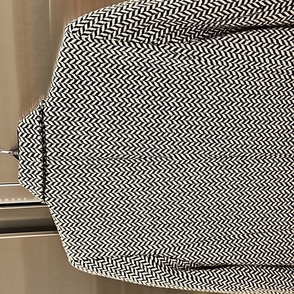 💕ANINE BING💕 Fishbone Blazer ~ Wool Blend Black & Off-White Print XS - Picture 15 of 16